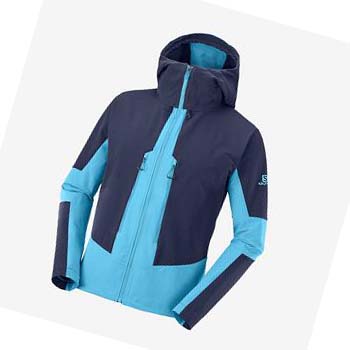 Salomon OUTPEAK SOFTSHELL Erkek Ceket Mavi | TR 3257DFM